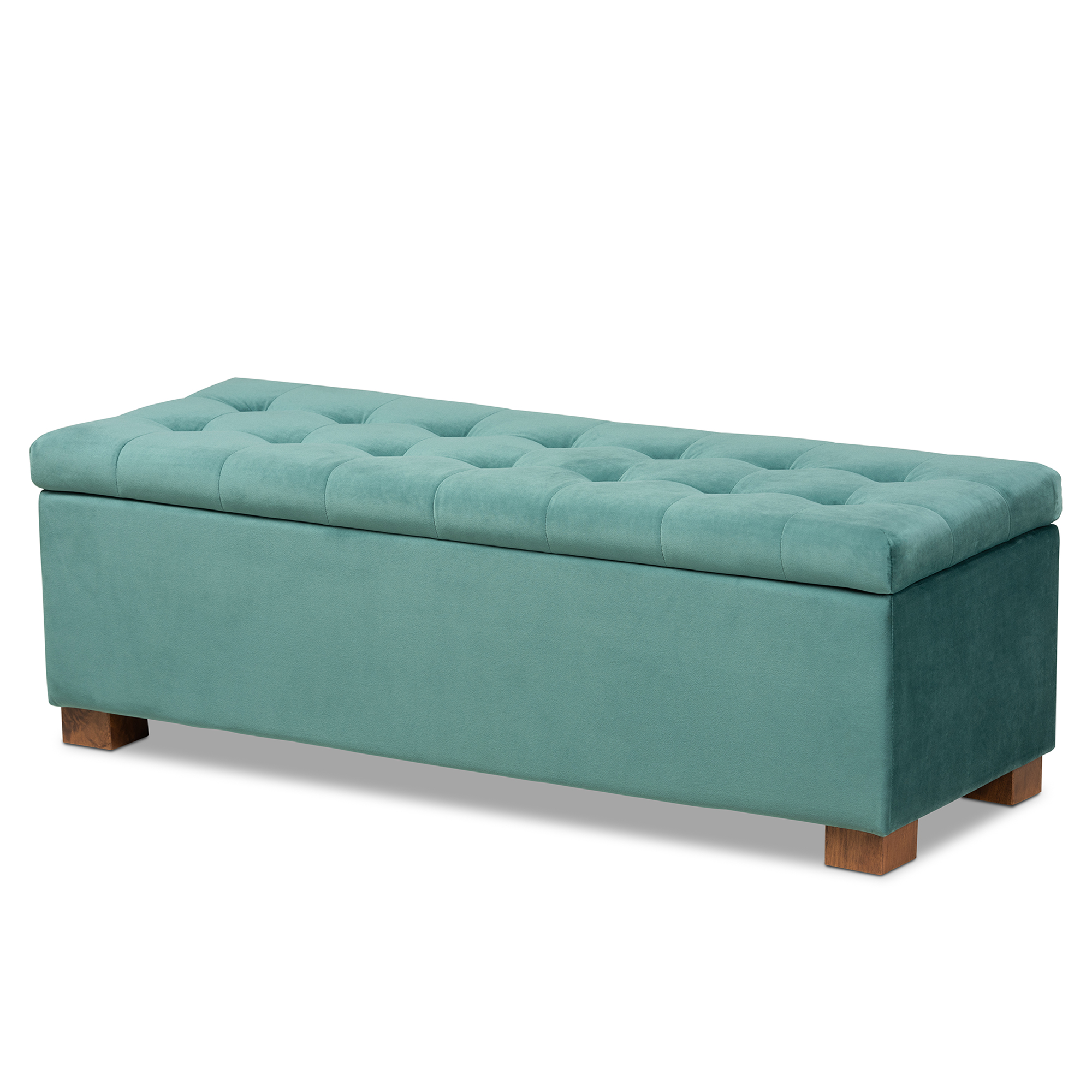 Baxton Studio Roanoke Modern and Contemporary Teal Blue Velvet